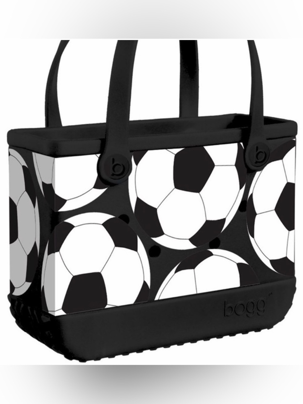 NWT BOGG BAG Bitty Bogg Bag Let’s Kick It Soccer Tote Black White + Pouch
